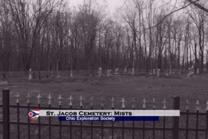 A strange mist not seen with the naked eye appeared on the full spectrum camera. St. Jacob Cemetery: Mists