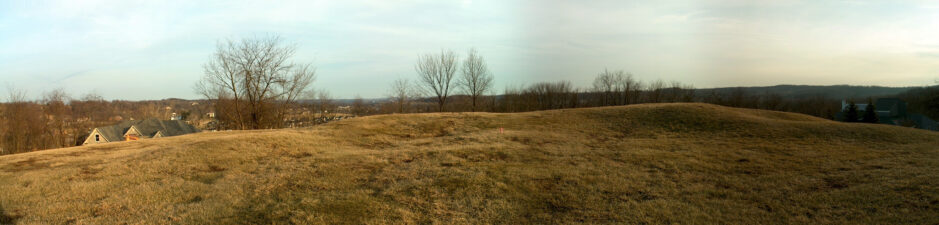 A wide view of the mound taken during a brief return trip in September 2004.