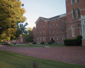 This wing housed students' art studios in former patient rooms.