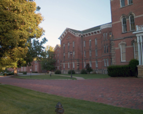 This wing housed students' art studios in former patient rooms.