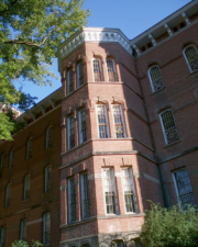 A neat-looking tower along one of the wings.
