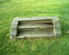 These stairs to nowhere were in front of the main building. We aren't sure of their origin or previous use.