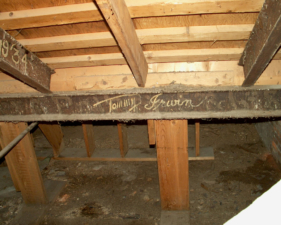 This I-beam was signed by Tommy Irwin in 1934.