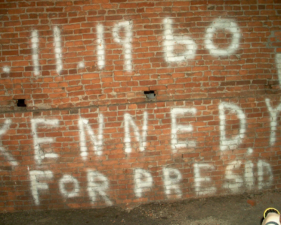 It was apparently painted in the 1960s. Our last photo of the graffiti did not take.