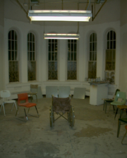 Students had converted this room into a sort-of meeting place to chat with each other.