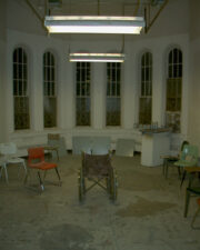 Students had converted this room into a sort-of meeting place to chat with each other.