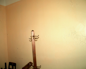 Inside one of the padded rooms, but the pads had been removed long ago.