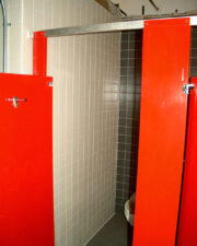 This restroom was near the area used by art students at the time of our visit.