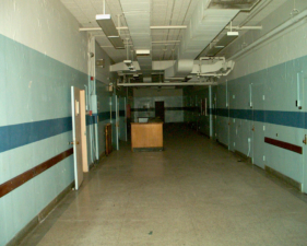 All of the doors in this ward were metal as opposed to the wood doors of the other wards.