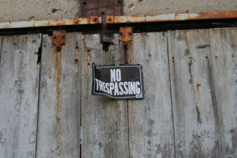 There were no trespassing sign posted around the property. We had obtained permission from the property owner to be on-site.