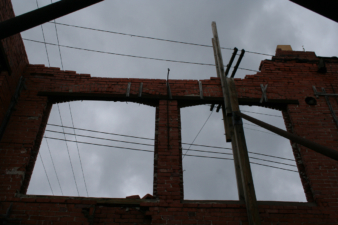 Second floor windows as seen from the first floor.