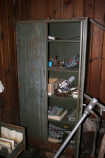 This storage cabinet contained a few items.