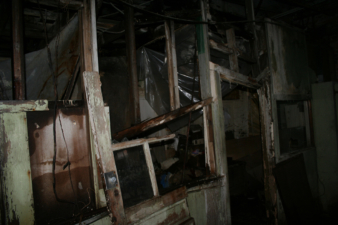 The office on the end was almost completely destroyed.