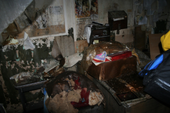 Several boxes of paperwork and other items remained in this office.