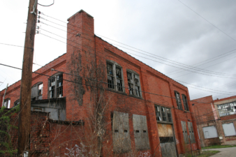 The southeast corner of the B&T Metals' original building.