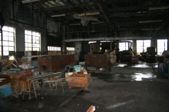Inside the newer extrusion building.