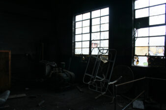 Some machinery in the southeast corner of the building.