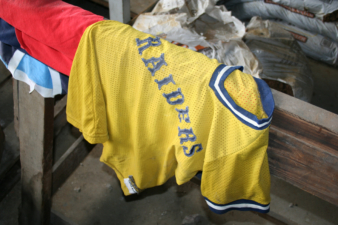 An old Raiders jersey. Reynoldsburg Schools perhaps?