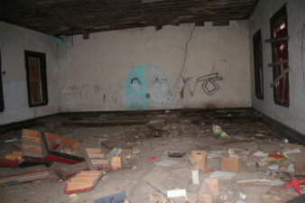 Not much was left of the church's interior.