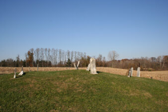 Bowers Cemetery was on a small grassy knoll.