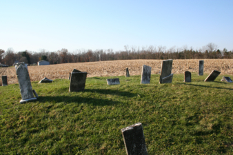 There were about 24 tombstones standing when we visited the cemetery.