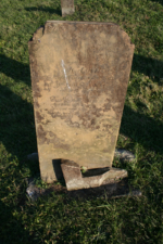 This tombstone belonged to Mary Looker, wife of Henry Looker.