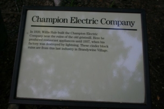 This information plaque told about the electric company.