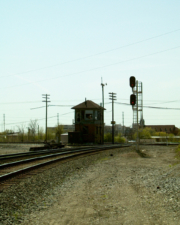 Walking up to the control tower from a nearby bike path.