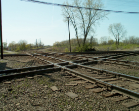 This was the complex railroad junction the tower once controlled.