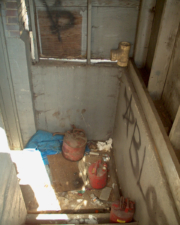 These stairs led down to the tower's basement.