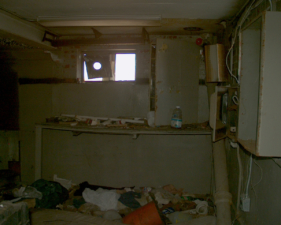 This was the view of the basement from the bottom of the stairs.
