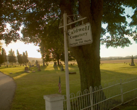 Caldwell Cemetery, off Old U.S. Route 35, is open from daylight till dark.