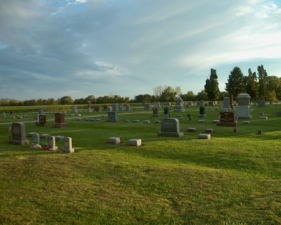 The cemetery also contained many newer burials and appeared to still be in use.