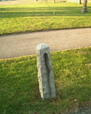 This old limestone hitching post was where visitors could tie up their horse.