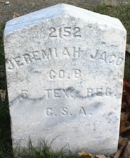 Jeremiah Jaco's tombstone was the last to be placed at the cemetery.