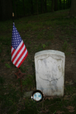 The tombstone of Civil War veteran William H. Mason.