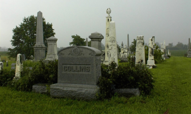 Looking toward the rear of the cemetery.