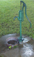 A well pump was located on the back side of the property.