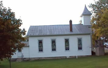 This was the view of the Concord United Methodist Church from the cemetery next to it.