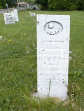 The tombstone of Elma Beavers was one of the oldest we could find. She died on April 3, 1849 at 11 months.