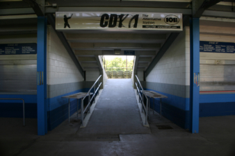 One of the ramps that led to the ballfield.