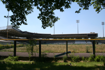 Cooper Stadium as seen from Dysart Park.