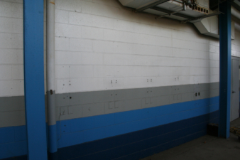 Five payphones once lined this wall.