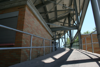 One of the ramps that led to Cooper Stadium's upper concourse.
