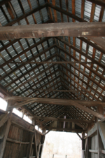 The roof of the covered bridge was in excellent condition.