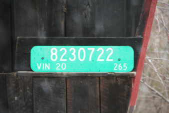 The bridge's identification plaque.