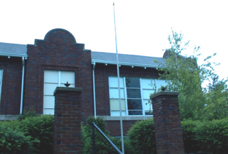 The front entrance to Dixon-Israel Middle School.