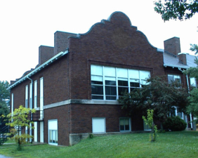 A look down the side of the school.