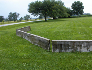 This was a fence foundation for a baseball diamond that was no longer in existence.