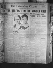 This article appeared on the front page of the Columbus Citizen newspaper.